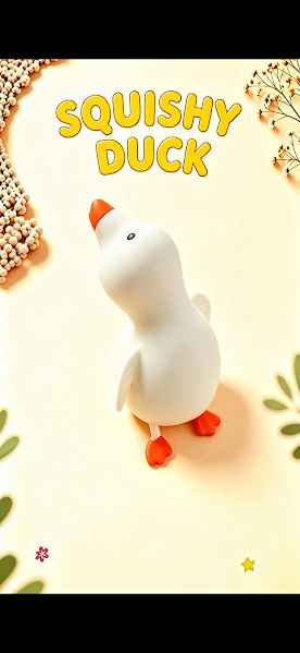 White Squishy Duck viral fidget toy