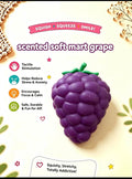 Scented Soft Mart Grape Squishy purple stress relief fidget toy
